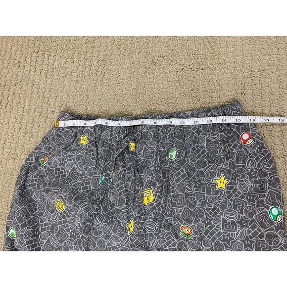 Pottery Barn Teen Super Mario Glow-in-the-Dark Novelty Pajama Set Gray Medium - Picture 8 of 12